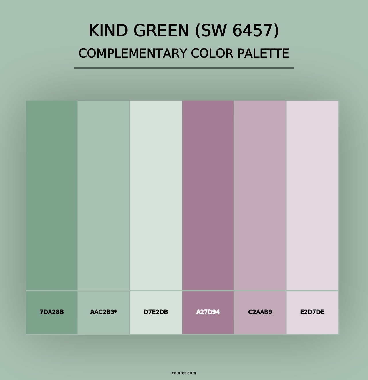 Kind Green (SW 6457) - Complementary Color Palette