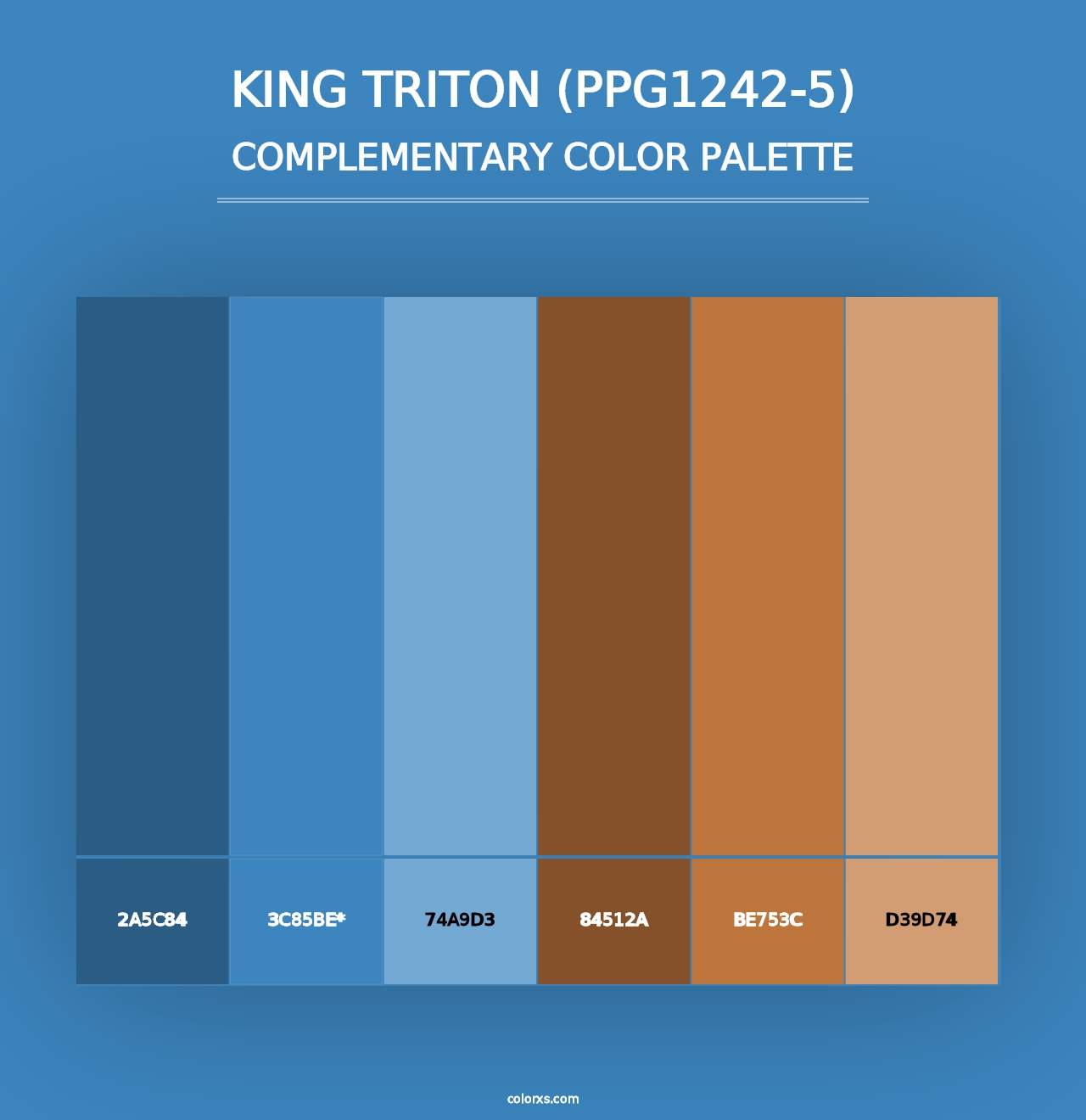 King Triton (PPG1242-5) - Complementary Color Palette