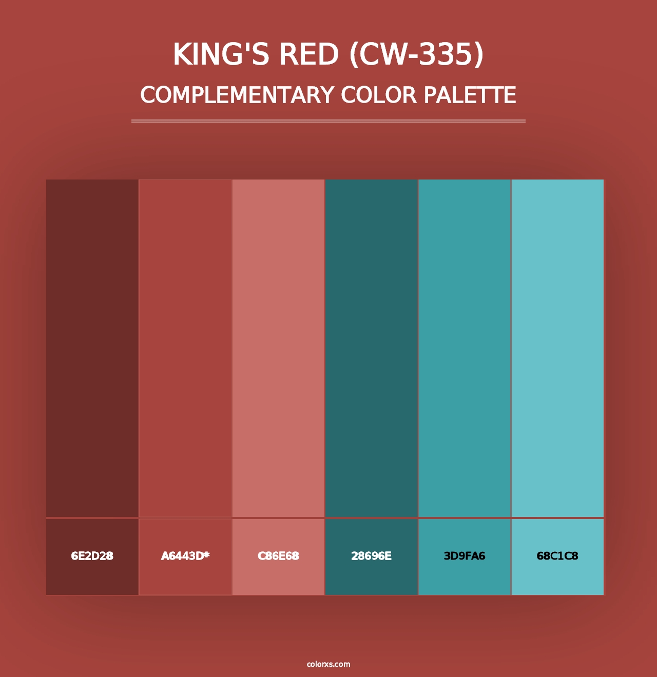 King's Red (CW-335) - Complementary Color Palette