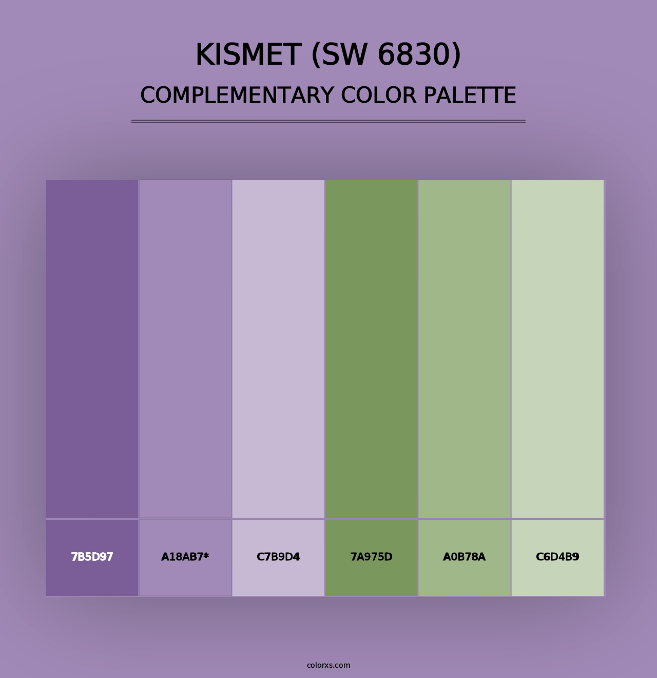 Kismet (SW 6830) - Complementary Color Palette