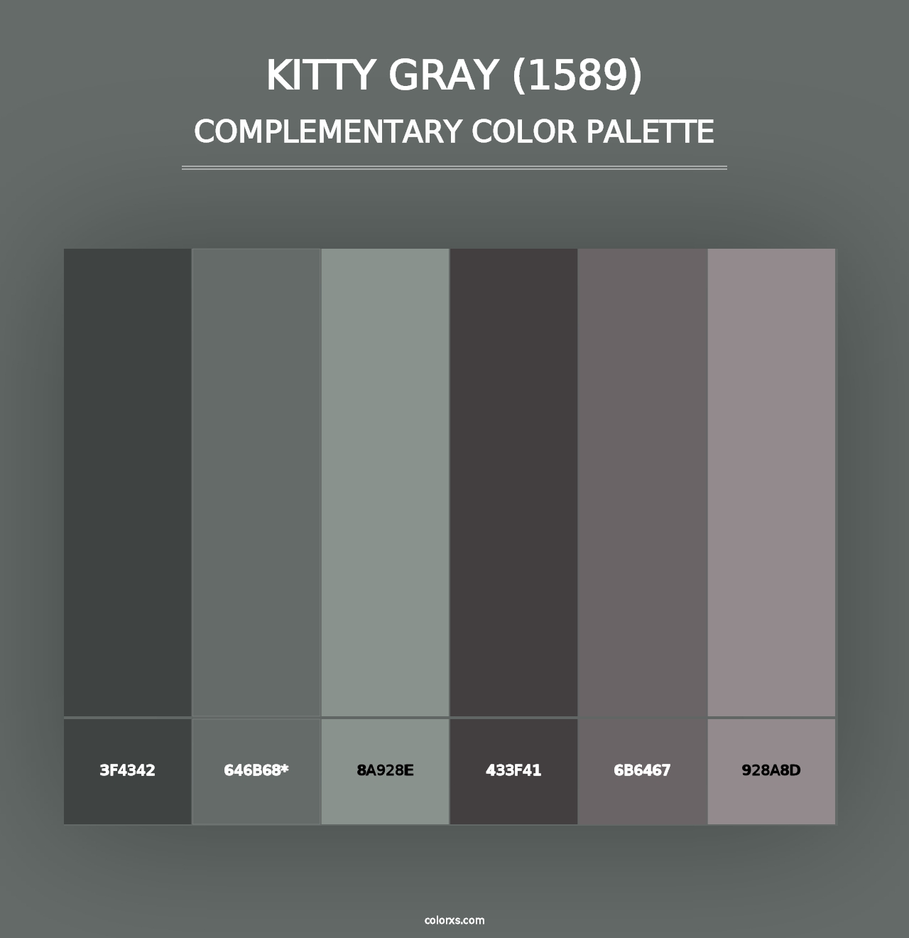 Kitty Gray (1589) - Complementary Color Palette