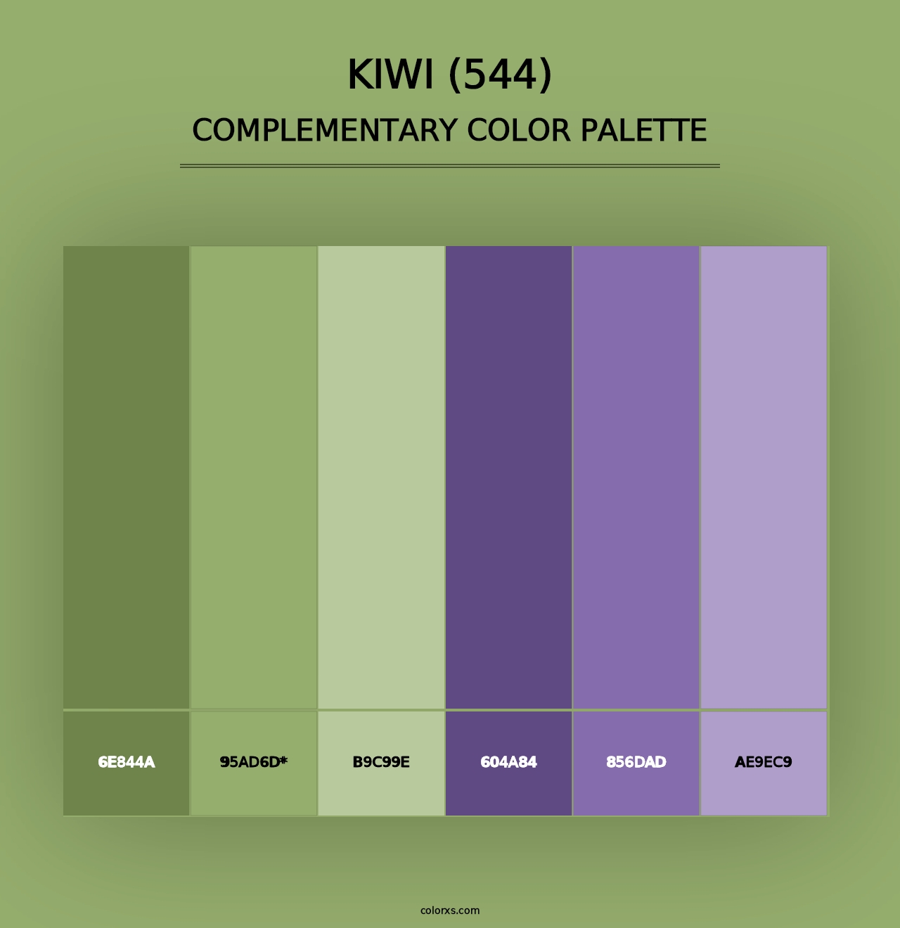 Kiwi (544) - Complementary Color Palette