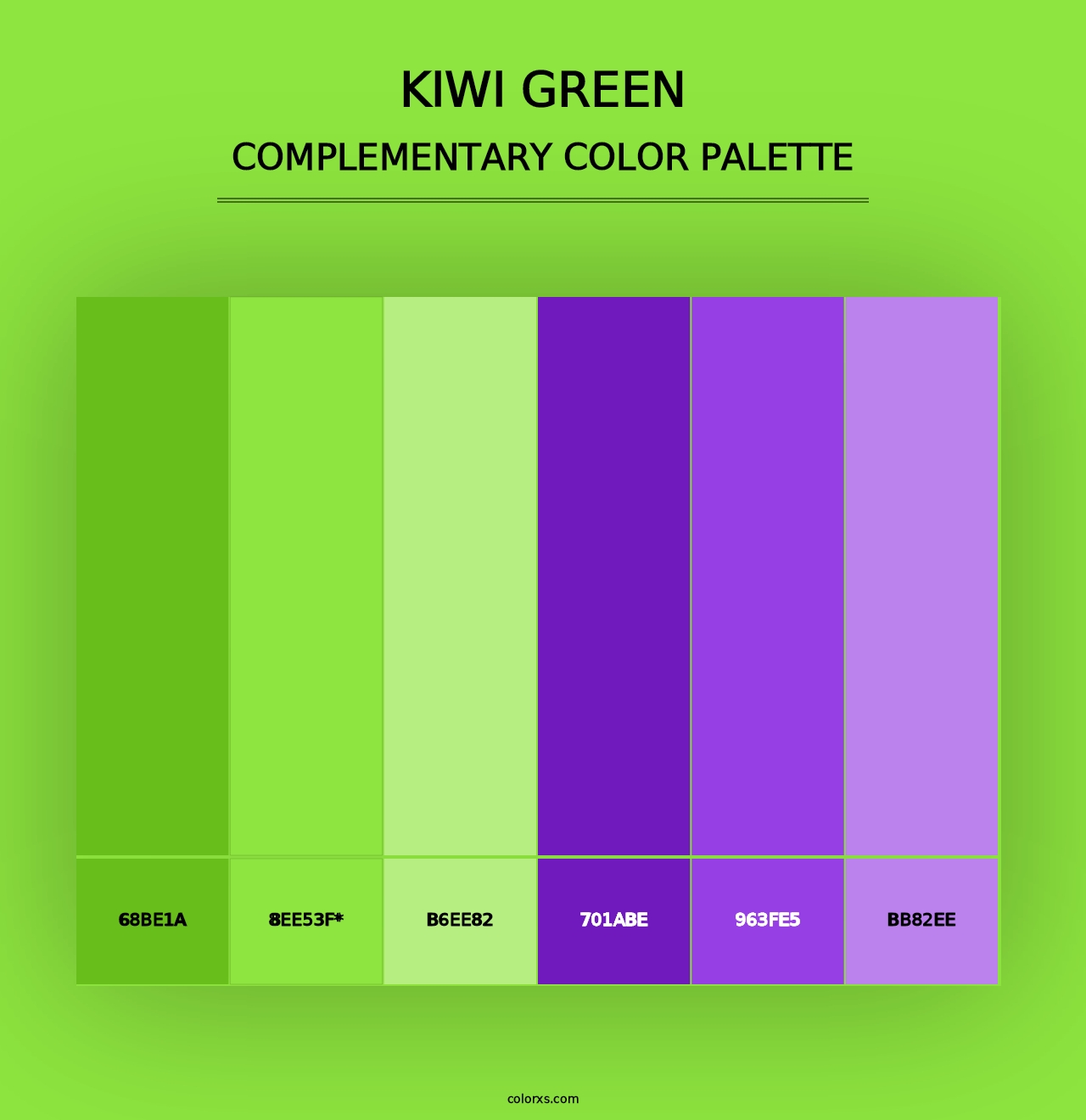 Kiwi Green - Complementary Color Palette