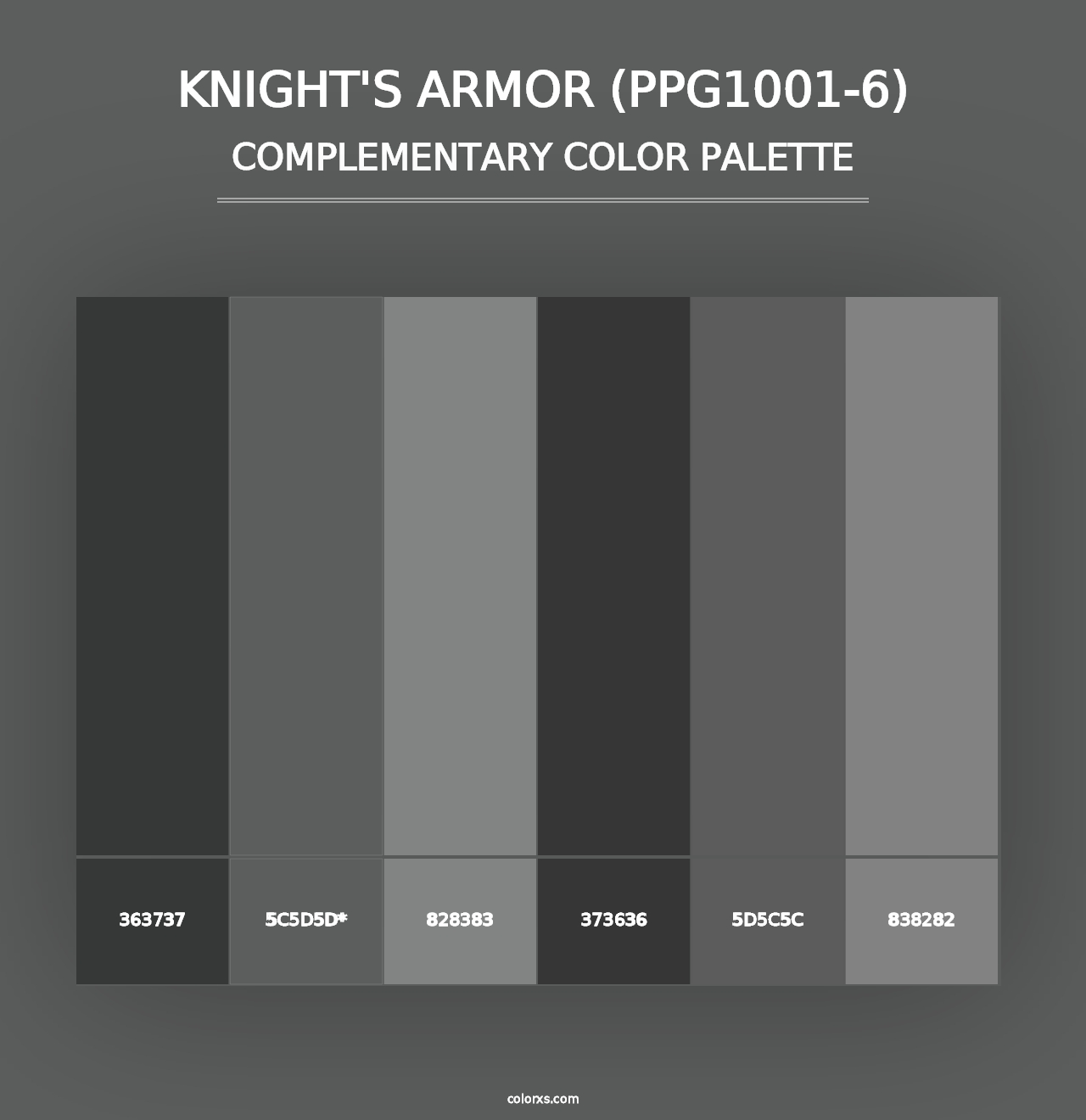 Knight's Armor (PPG1001-6) - Complementary Color Palette