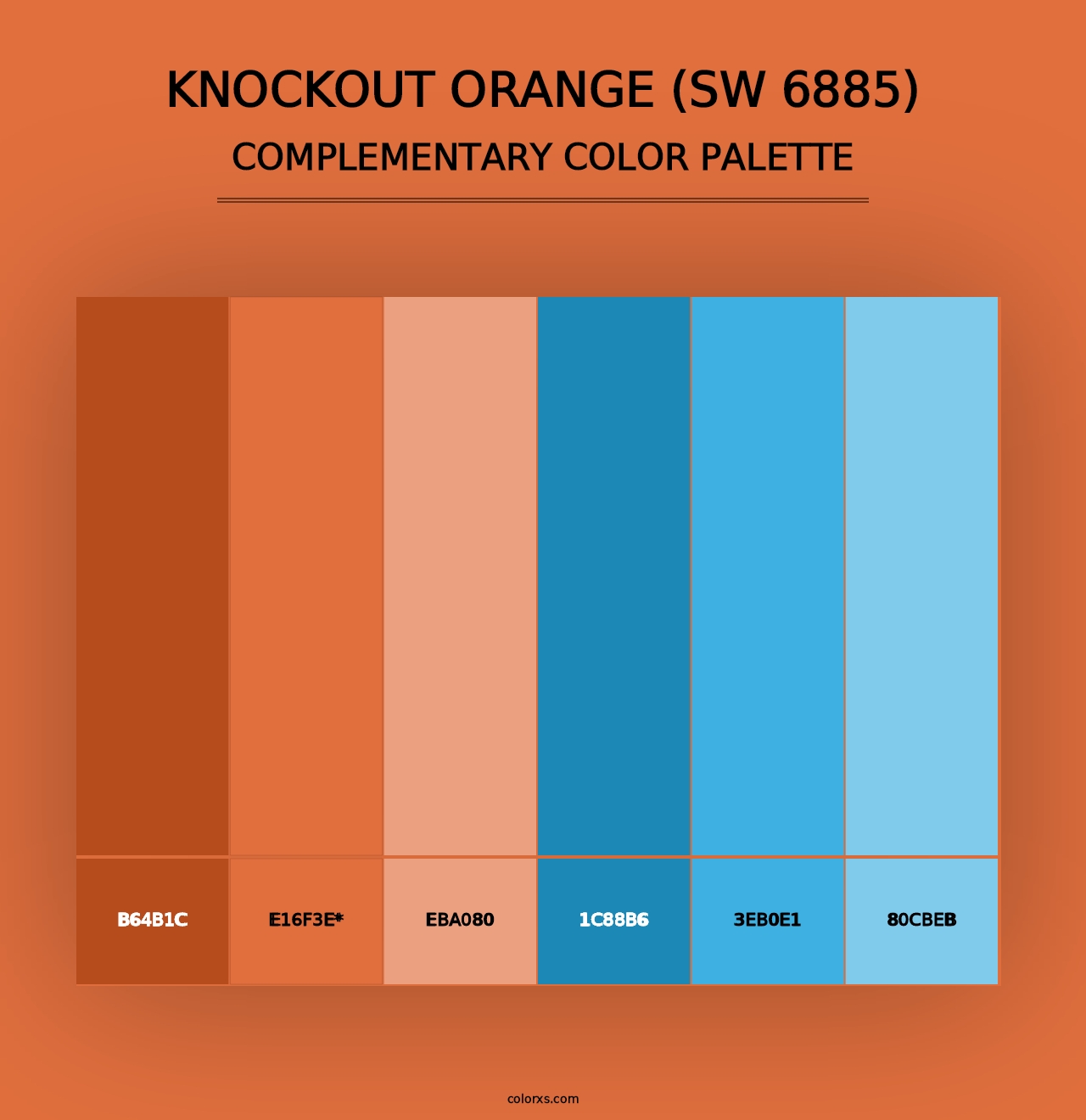 Knockout Orange (SW 6885) - Complementary Color Palette