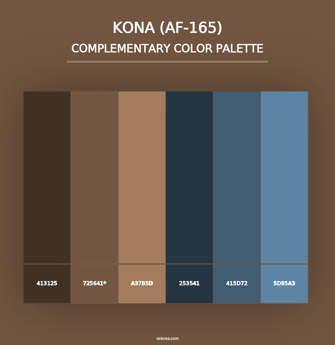 Kona (AF-165) - Complementary Color Palette