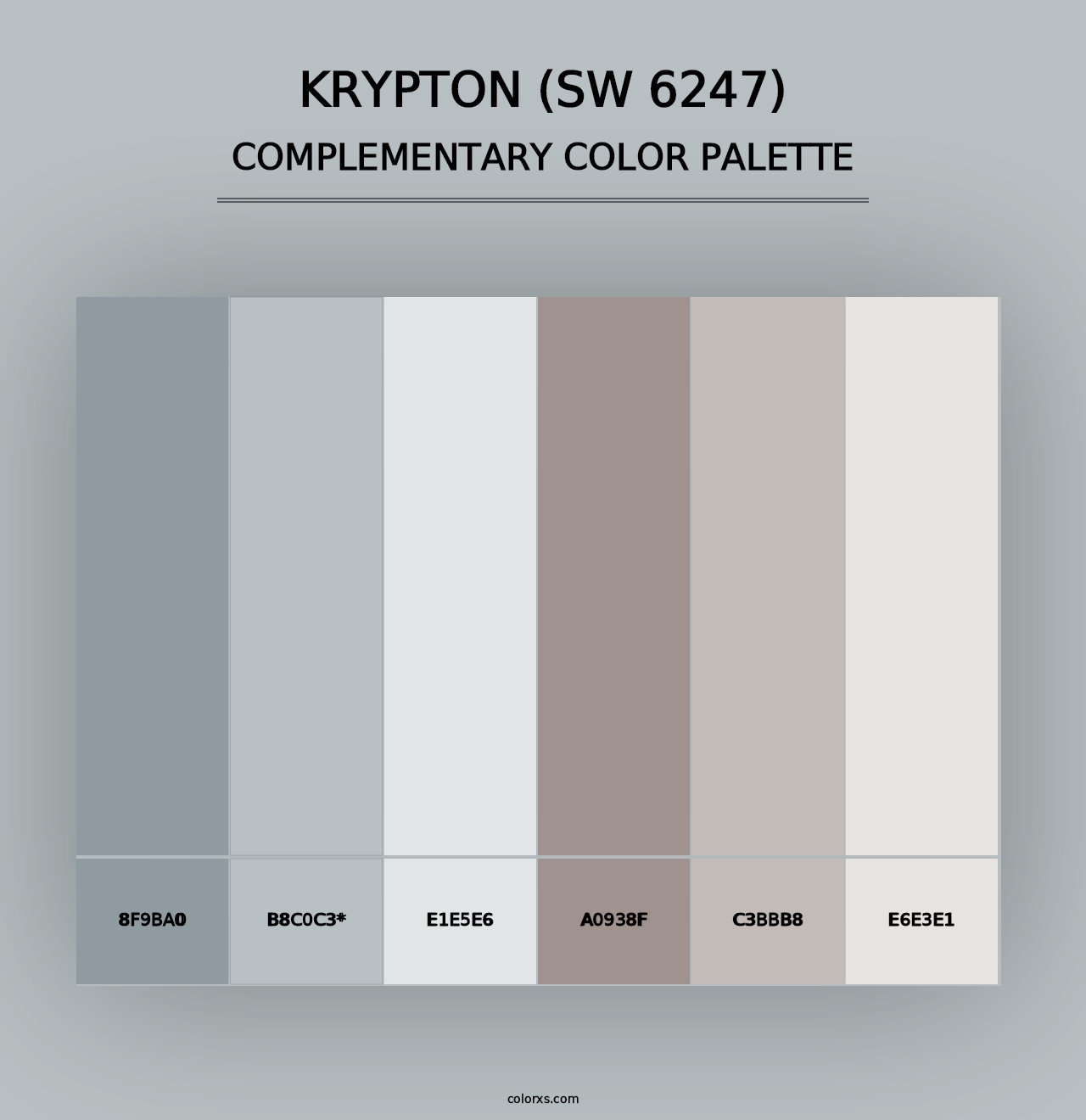 Krypton (SW 6247) - Complementary Color Palette