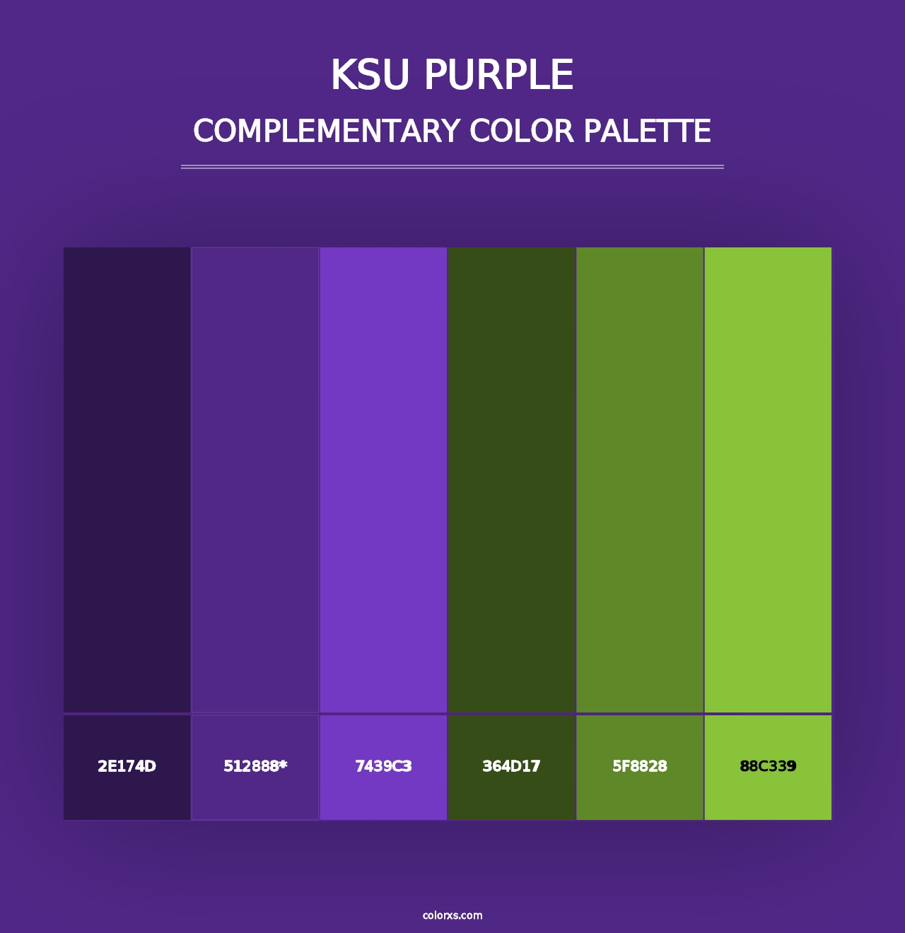 KSU Purple - Complementary Color Palette