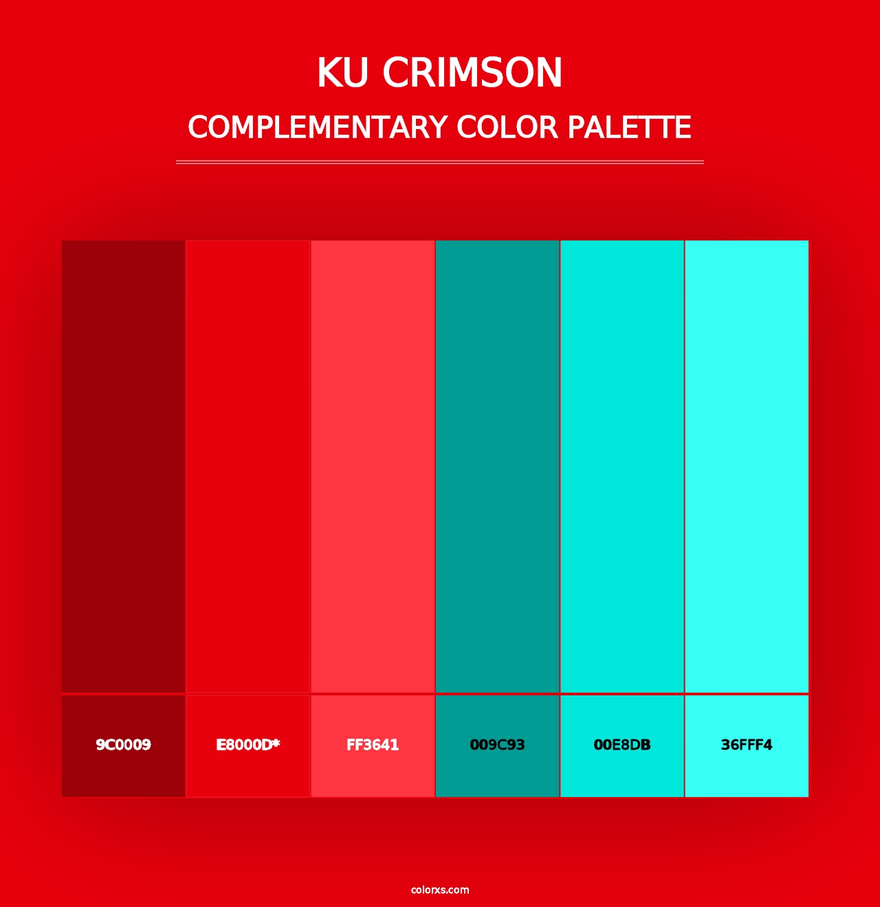 KU Crimson - Complementary Color Palette