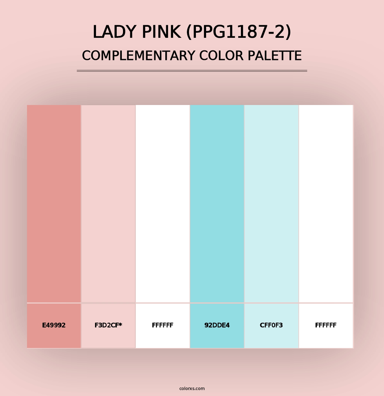 Lady Pink (PPG1187-2) - Complementary Color Palette