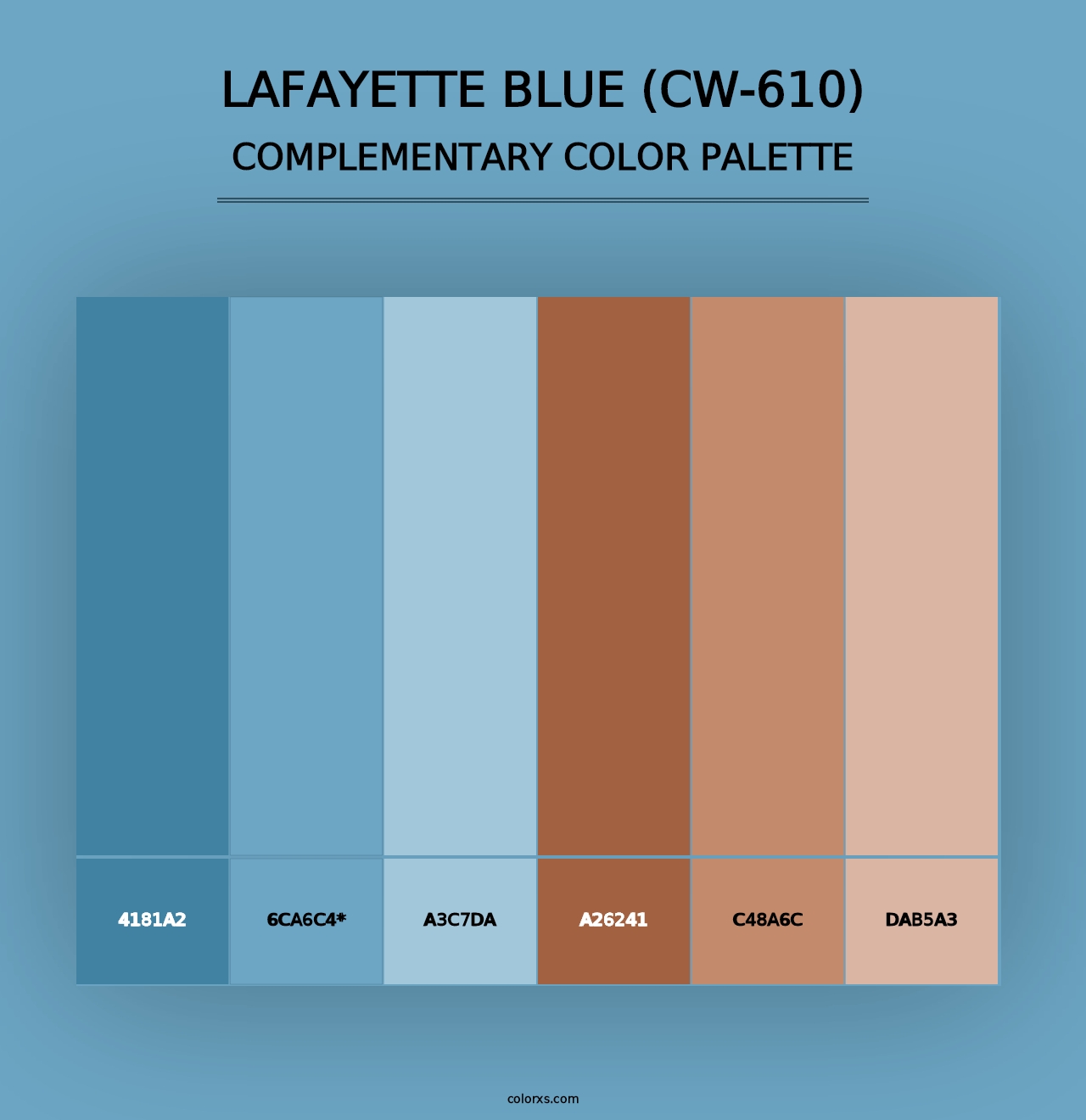 Lafayette Blue (CW-610) - Complementary Color Palette