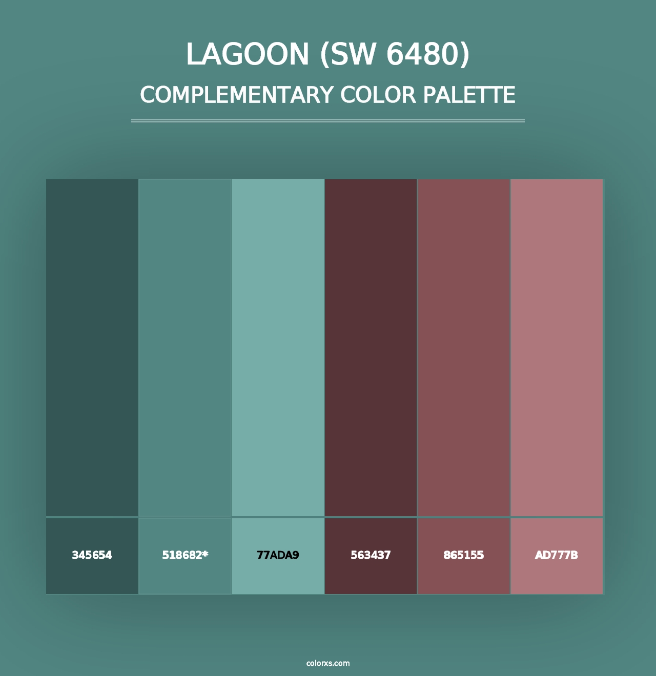 Lagoon (SW 6480) - Complementary Color Palette