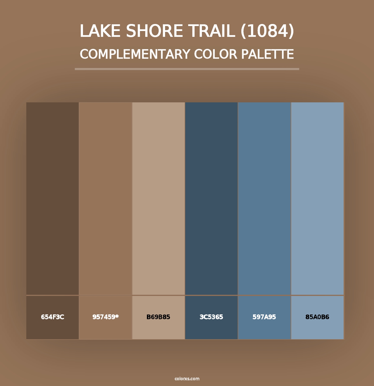 Lake Shore Trail (1084) - Complementary Color Palette