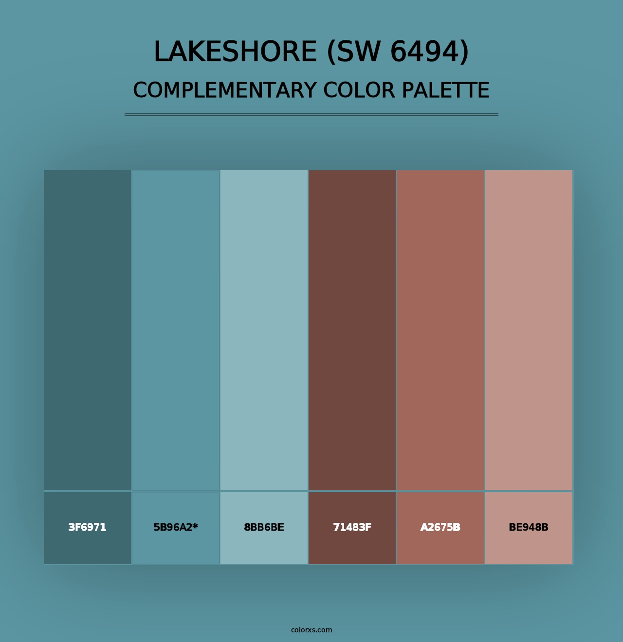 Lakeshore (SW 6494) - Complementary Color Palette