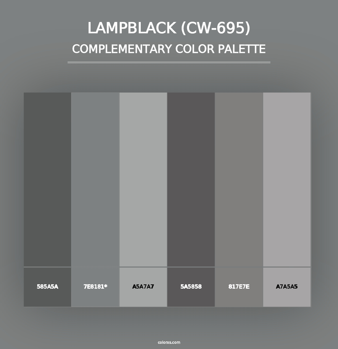 Lampblack (CW-695) - Complementary Color Palette