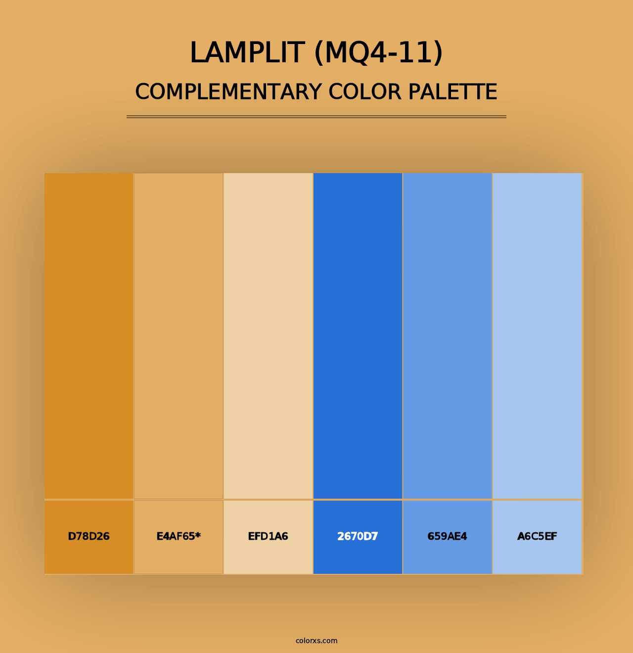 Lamplit (MQ4-11) - Complementary Color Palette