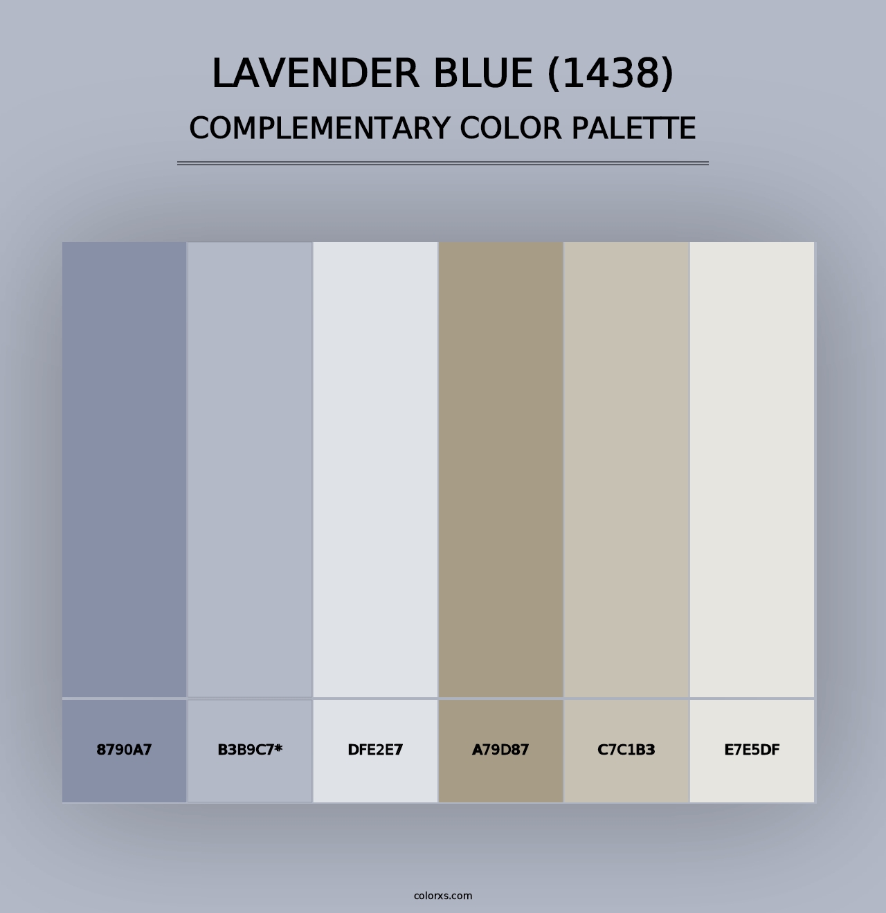 Lavender Blue (1438) - Complementary Color Palette