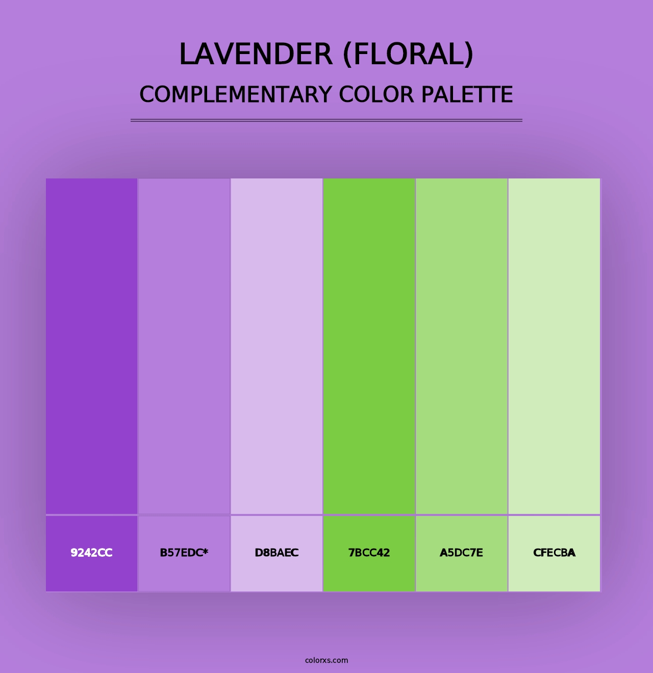 Lavender (Floral) - Complementary Color Palette