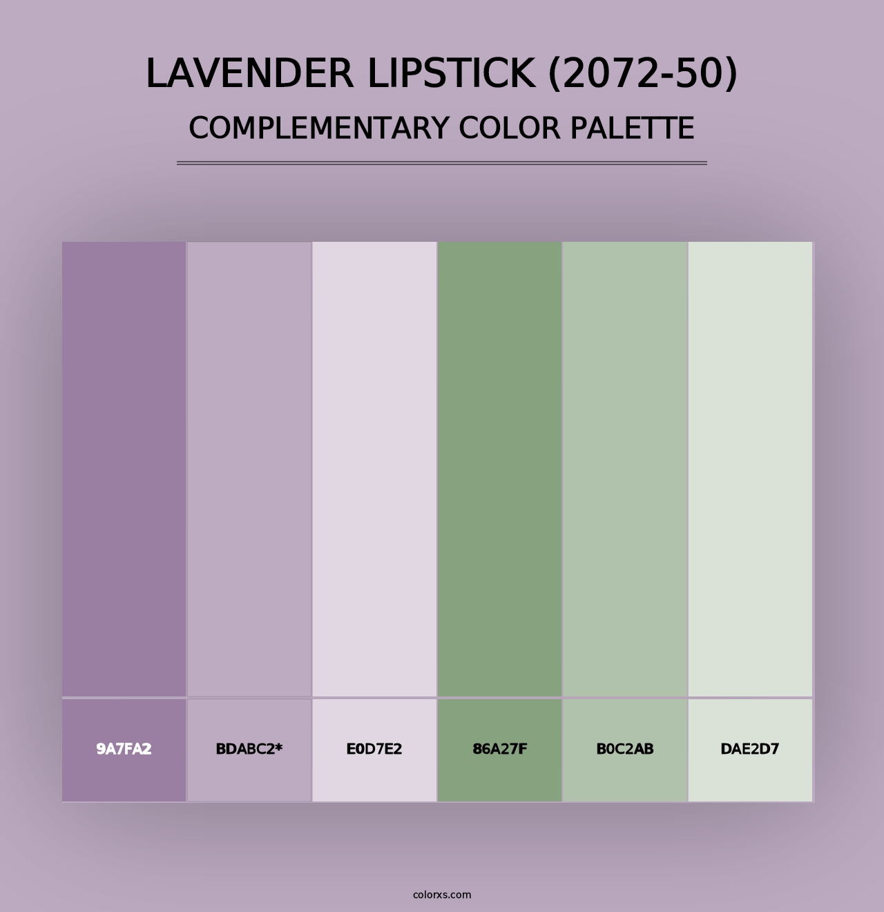 Lavender Lipstick (2072-50) - Complementary Color Palette