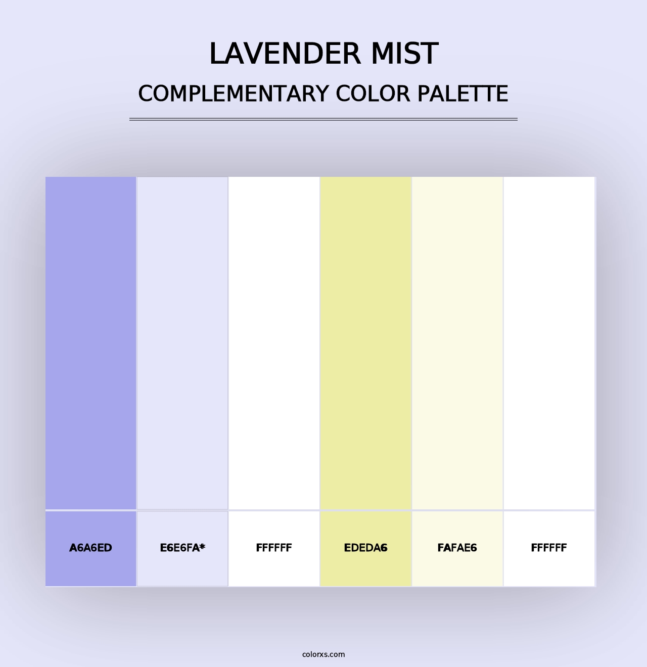 Lavender Mist - Complementary Color Palette