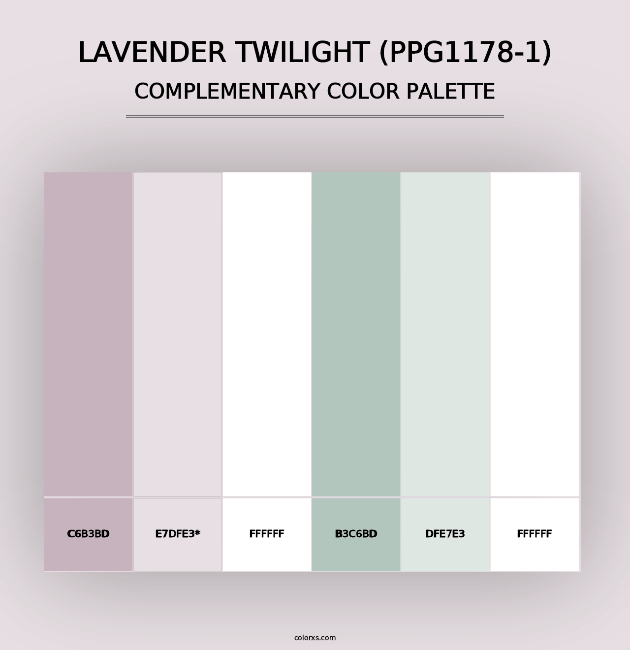 Lavender Twilight (PPG1178-1) - Complementary Color Palette