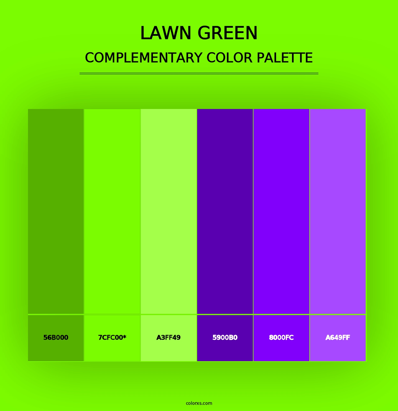 Lawn Green - Complementary Color Palette