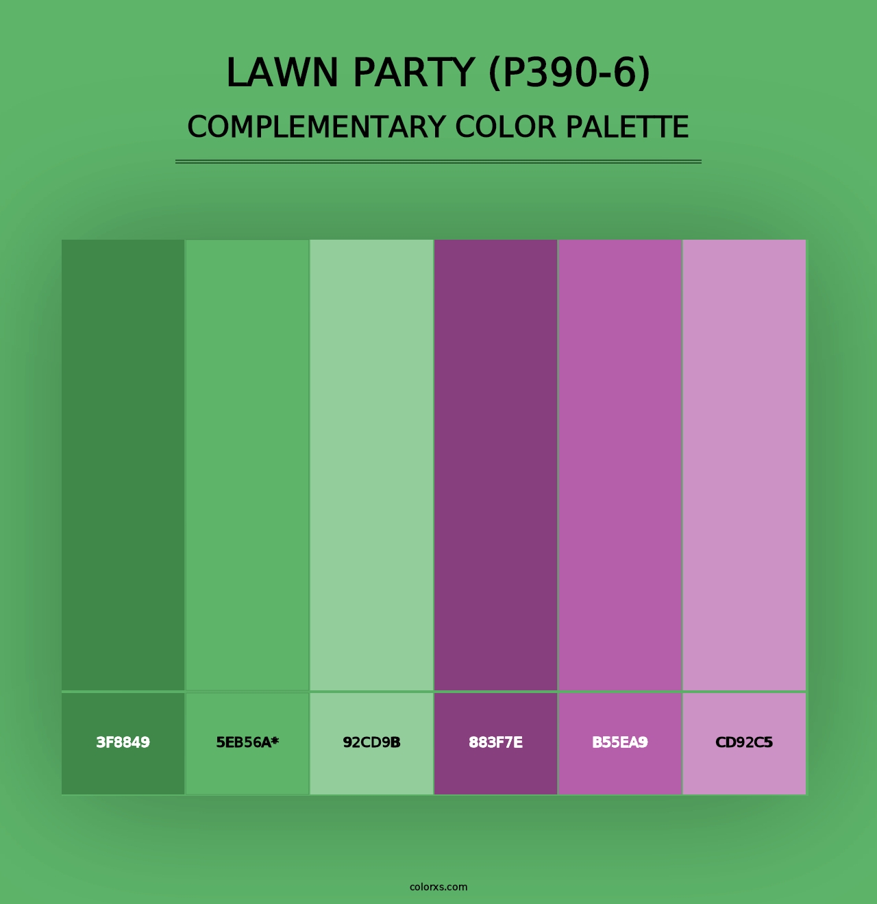 Lawn Party (P390-6) - Complementary Color Palette