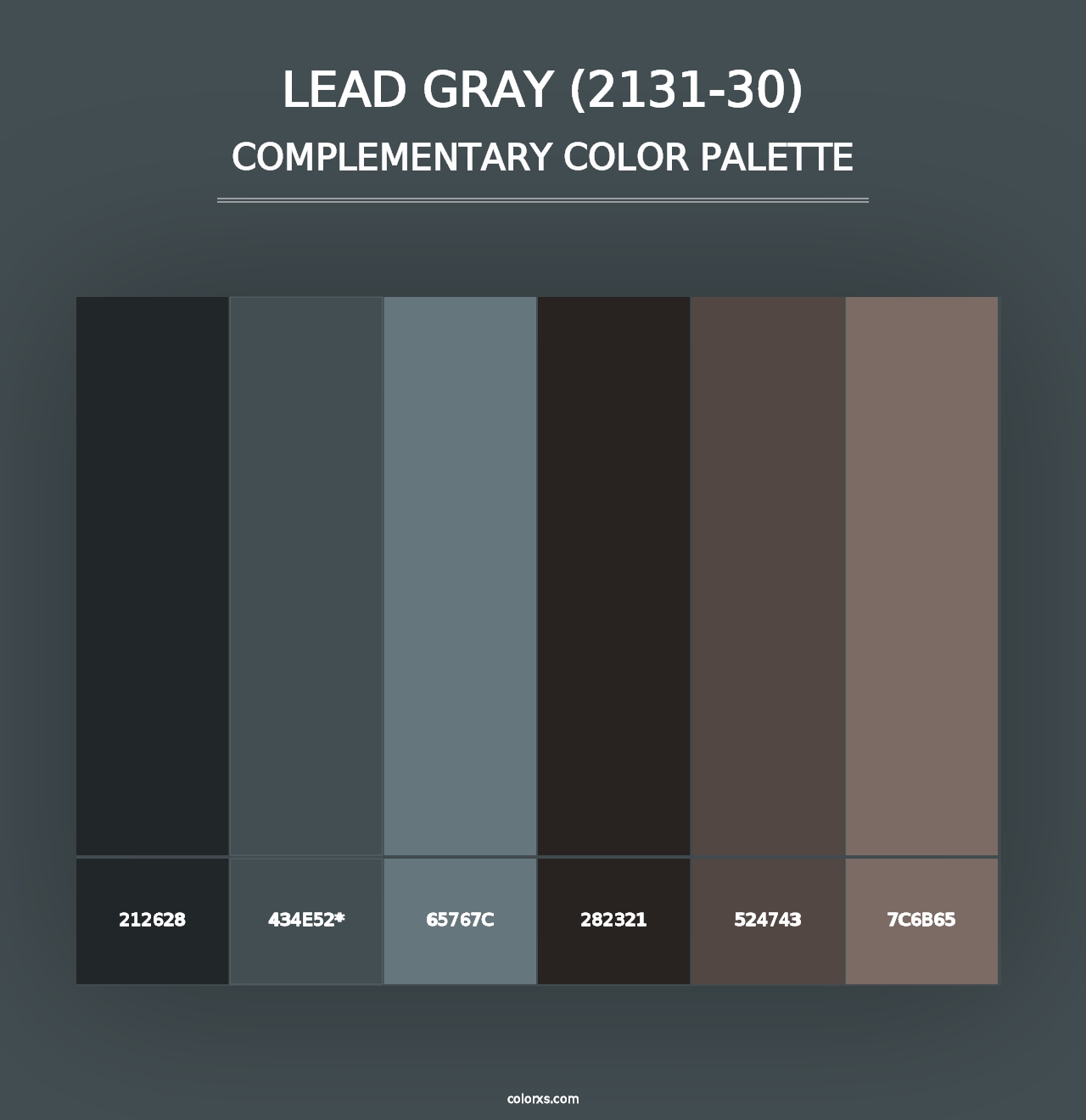 Lead Gray (2131-30) - Complementary Color Palette