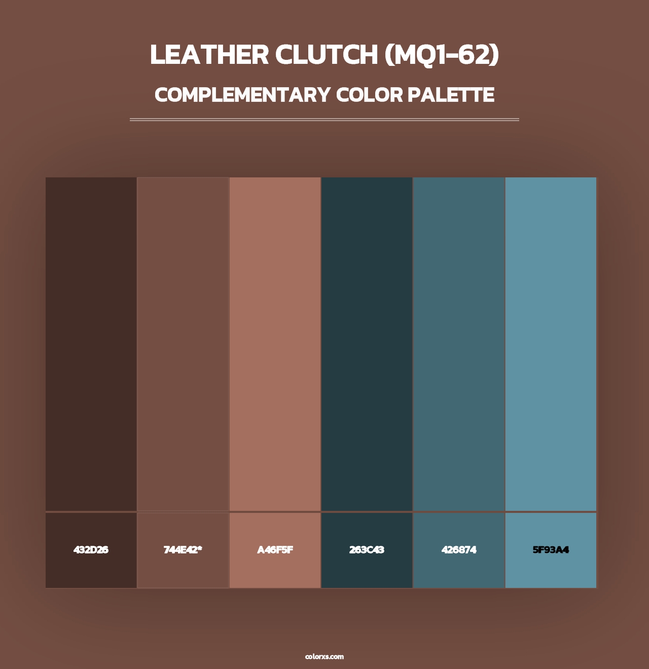 Leather Clutch (MQ1-62) - Complementary Color Palette