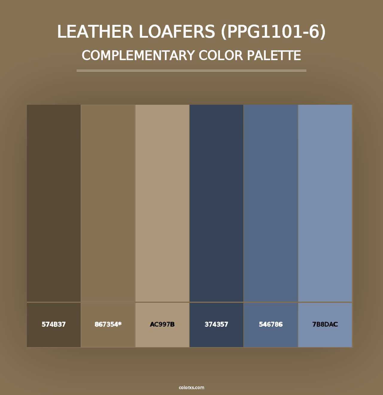 Leather Loafers (PPG1101-6) - Complementary Color Palette