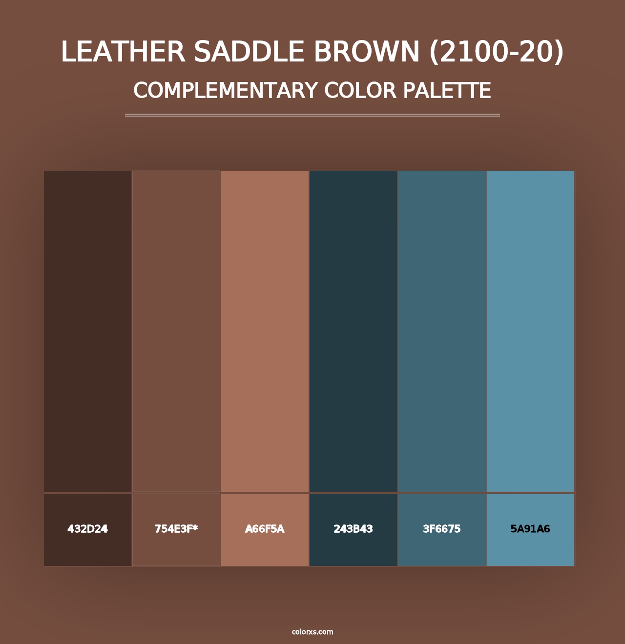 Leather Saddle Brown (2100-20) - Complementary Color Palette