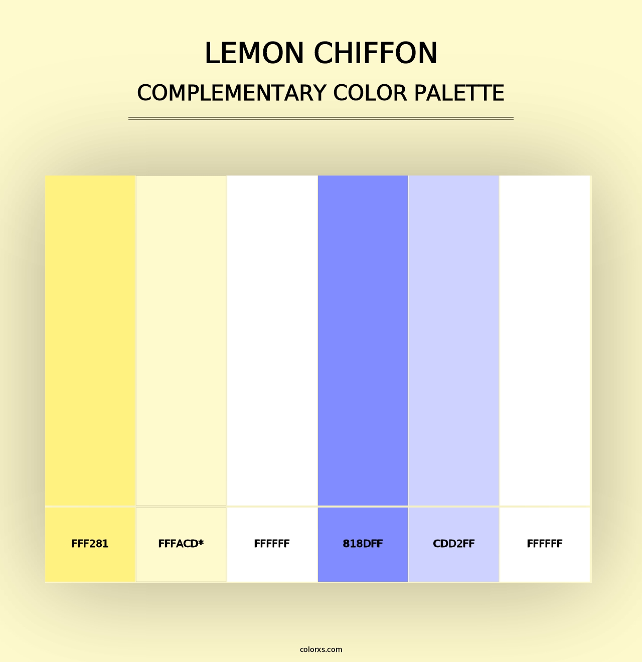 Lemon Chiffon - Complementary Color Palette