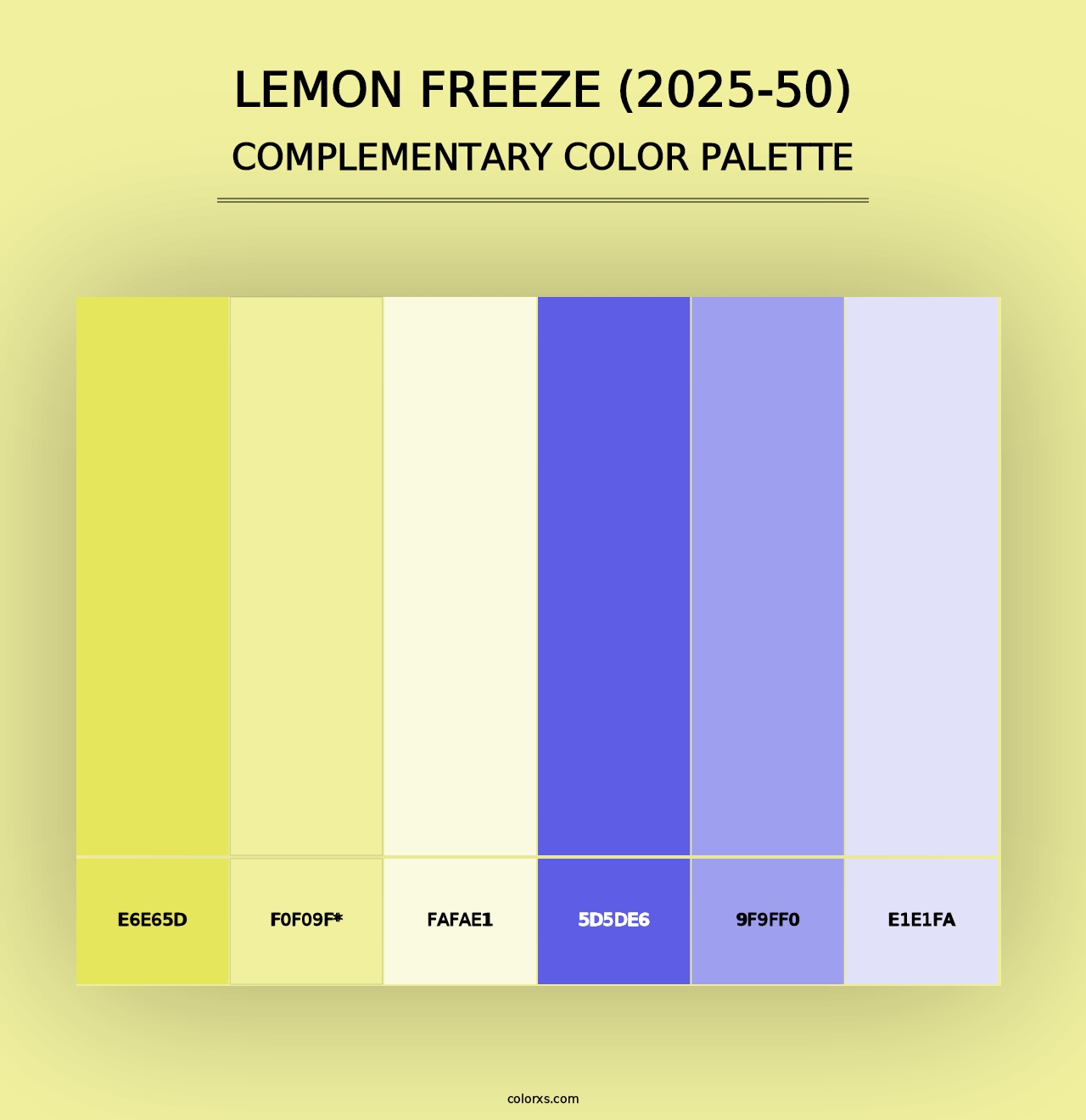 Lemon Freeze (2025-50) - Complementary Color Palette