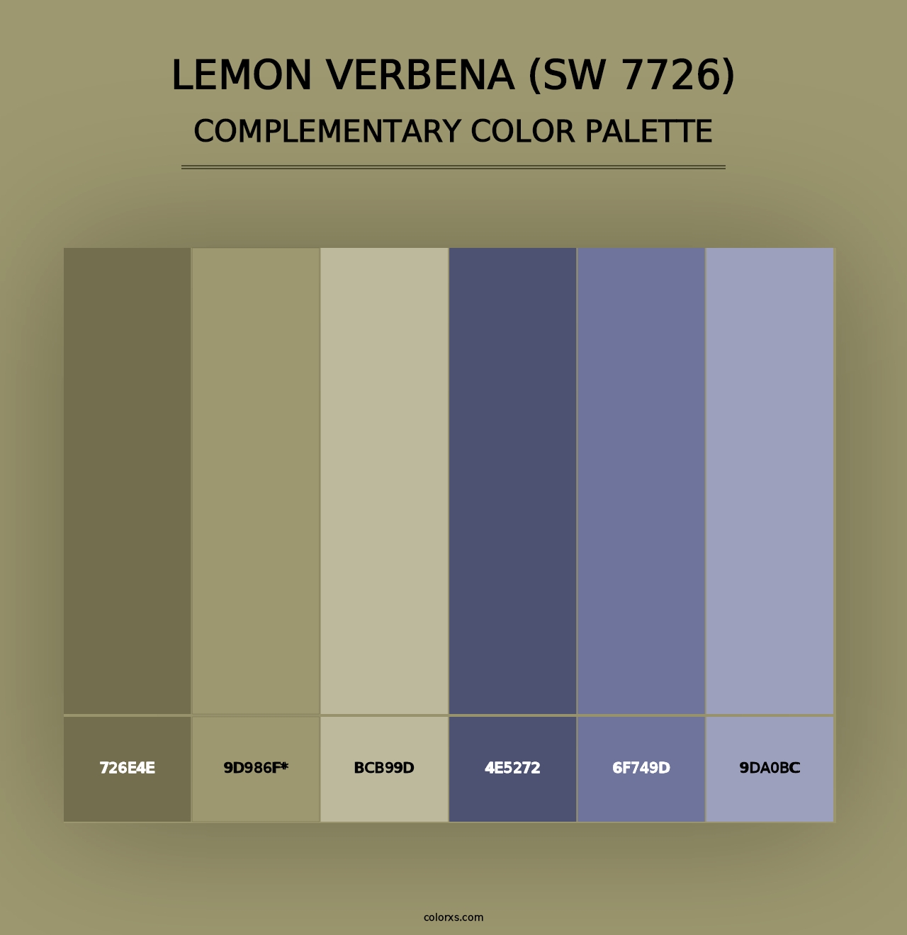 Lemon Verbena (SW 7726) - Complementary Color Palette