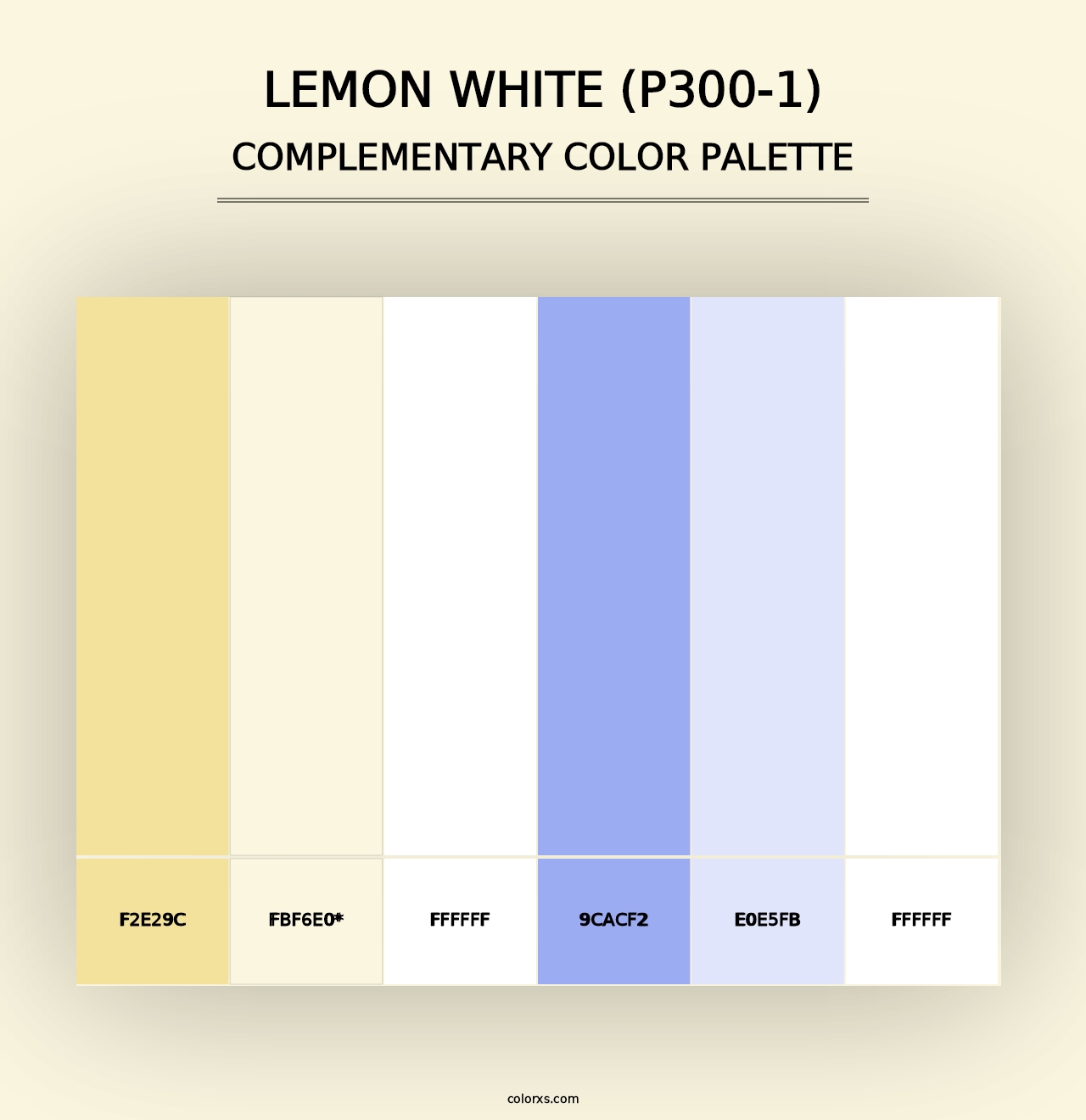 Lemon White (P300-1) - Complementary Color Palette