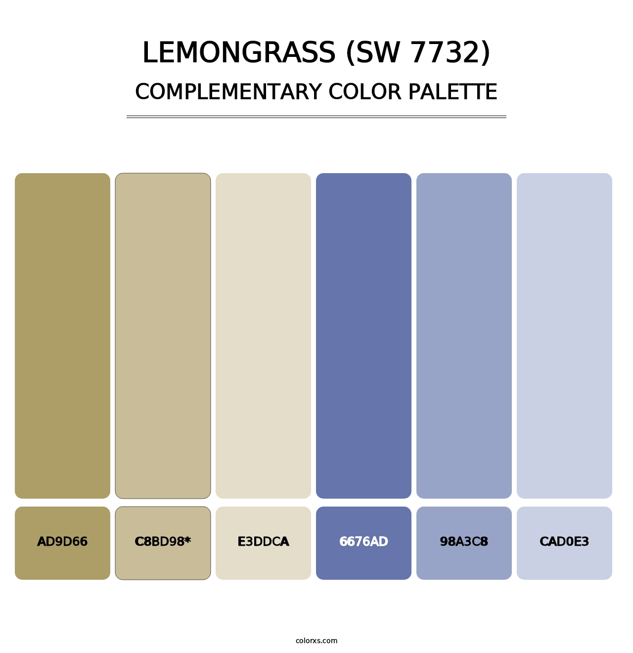 Lemongrass (SW 7732) - Complementary Color Palette