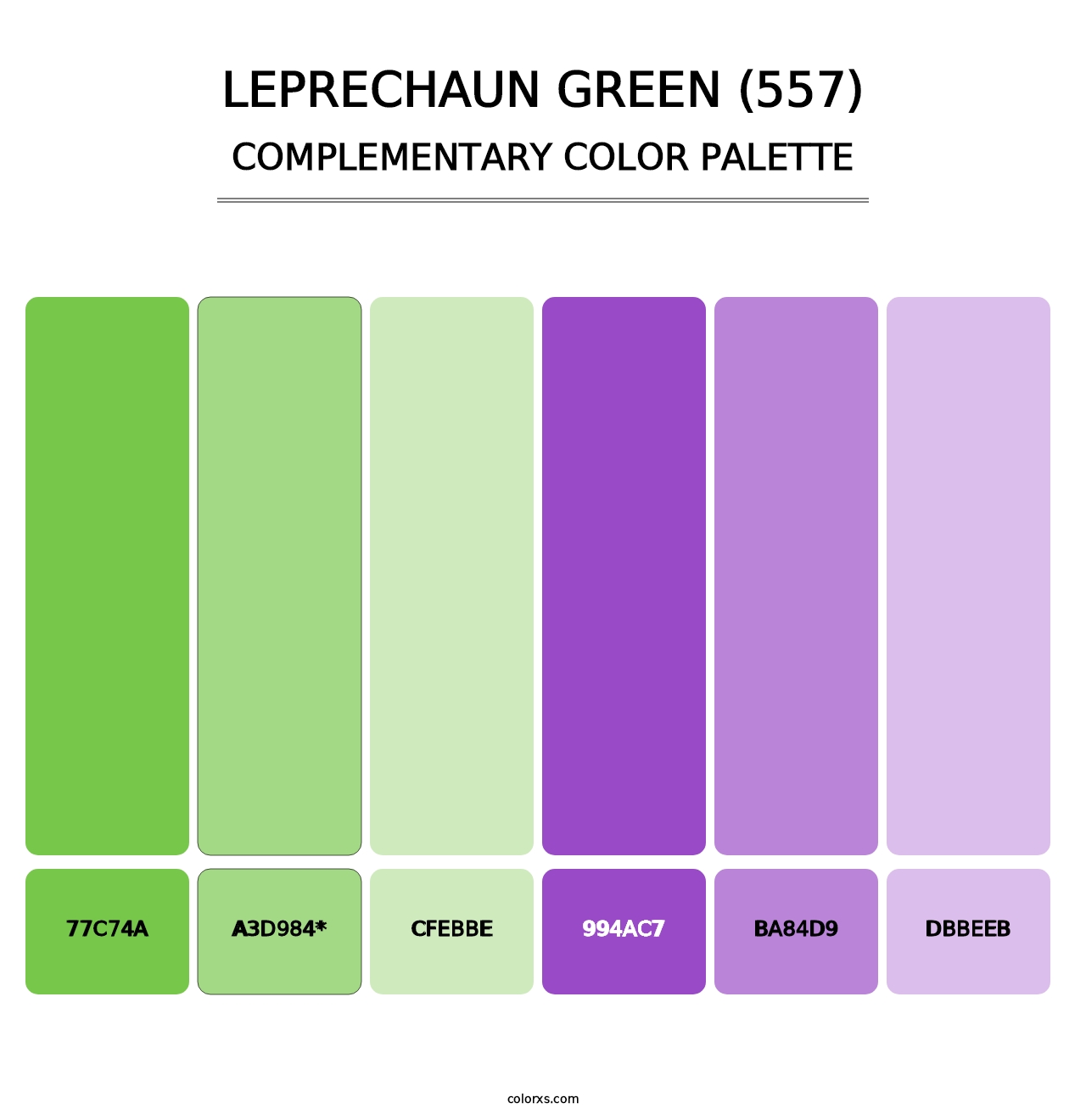 Leprechaun Green (557) - Complementary Color Palette