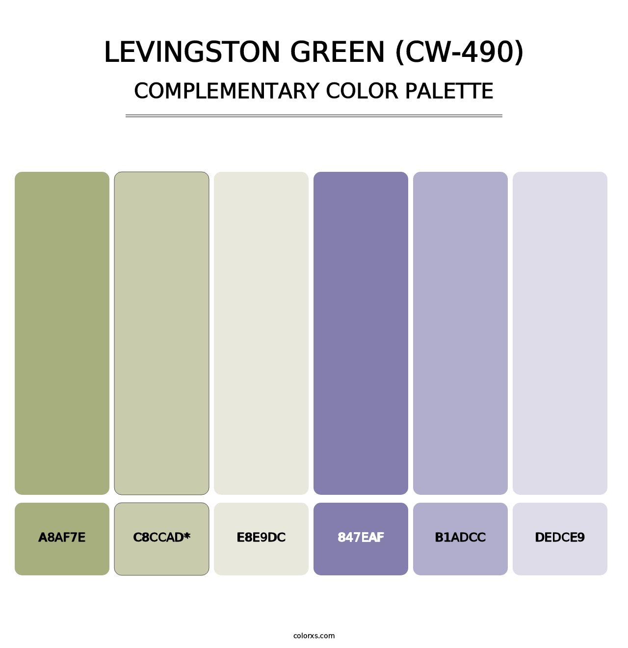 Levingston Green (CW-490) - Complementary Color Palette