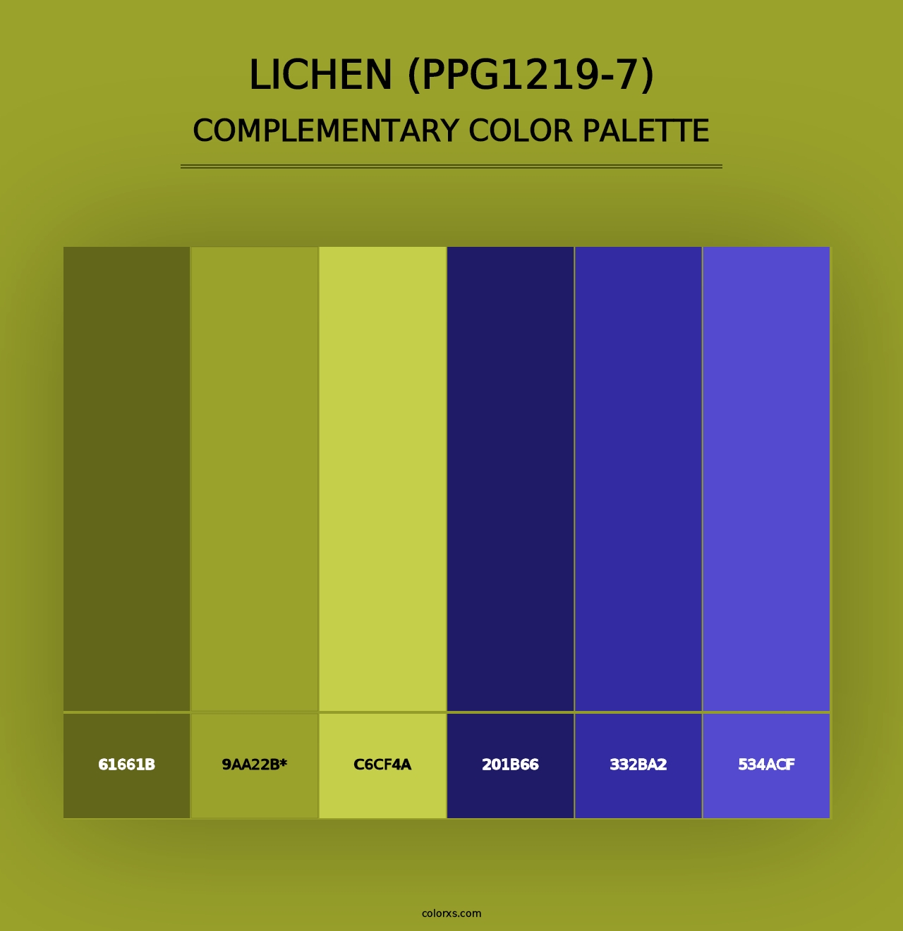 Lichen (PPG1219-7) - Complementary Color Palette