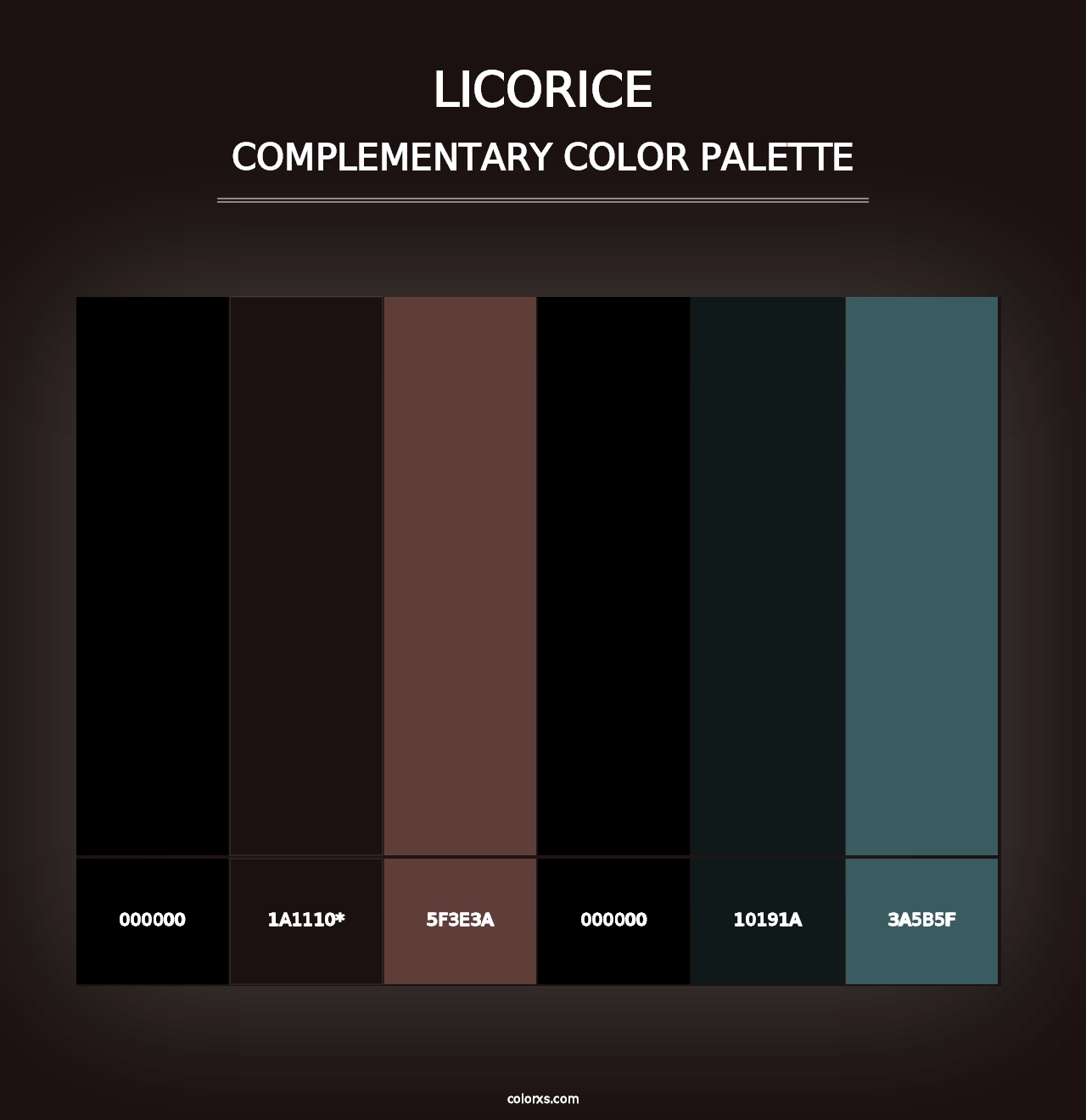 Licorice - Complementary Color Palette