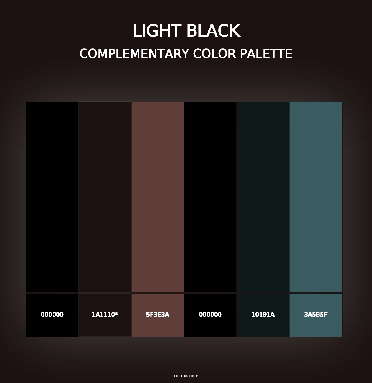 Light Black - Complementary Color Palette