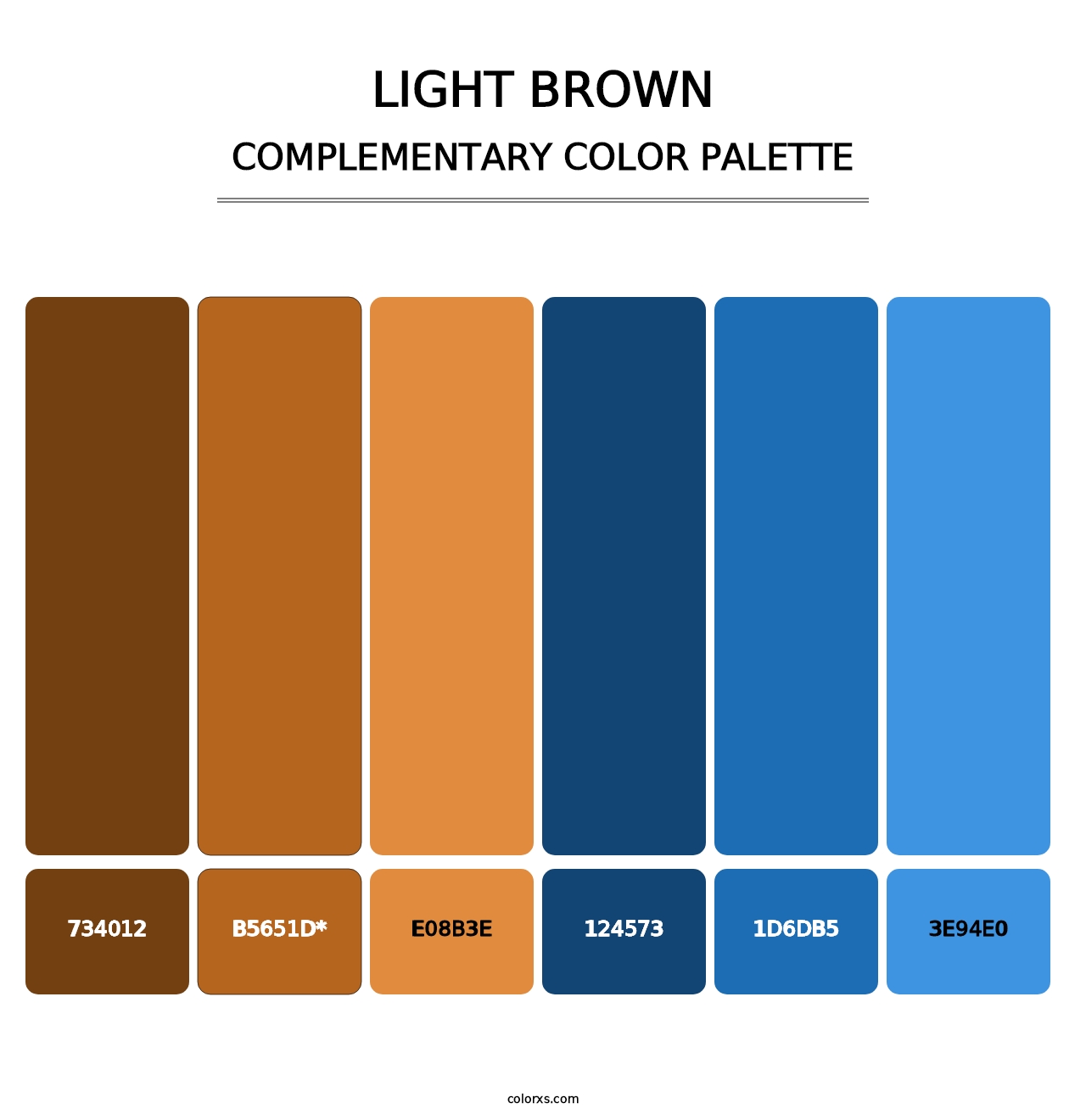 Light Brown - Complementary Color Palette