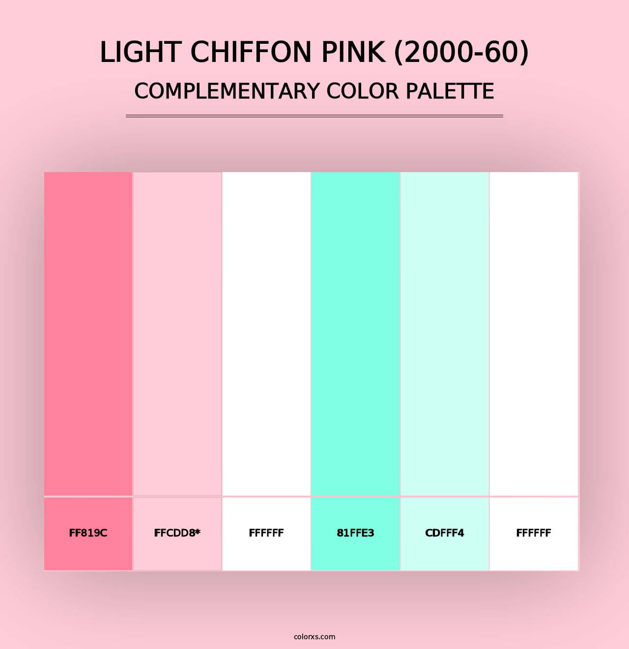 Light Chiffon Pink (2000-60) - Complementary Color Palette