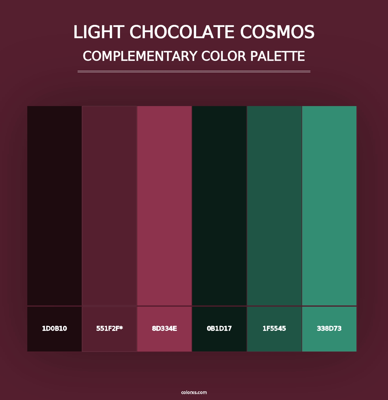 Light Chocolate Cosmos - Complementary Color Palette