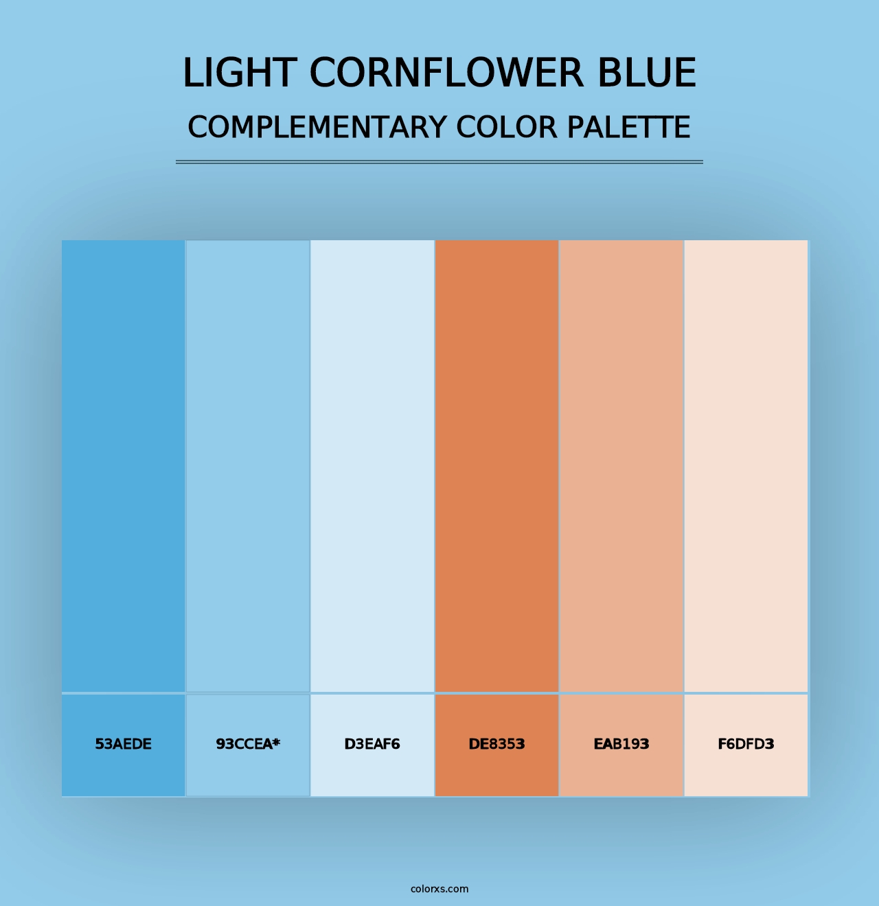 Light Cornflower Blue - Complementary Color Palette