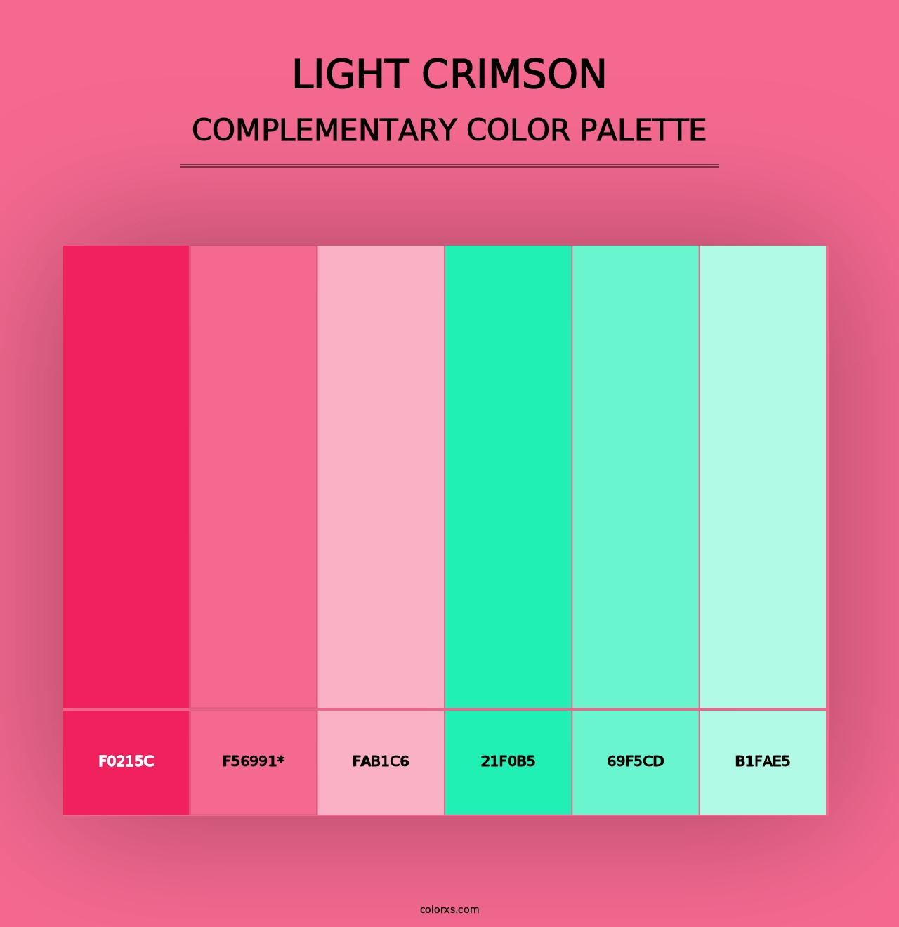 Light Crimson - Complementary Color Palette