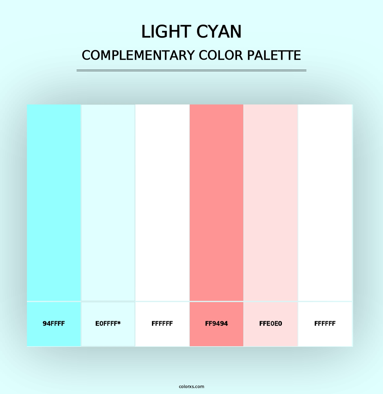 Light Cyan - Complementary Color Palette