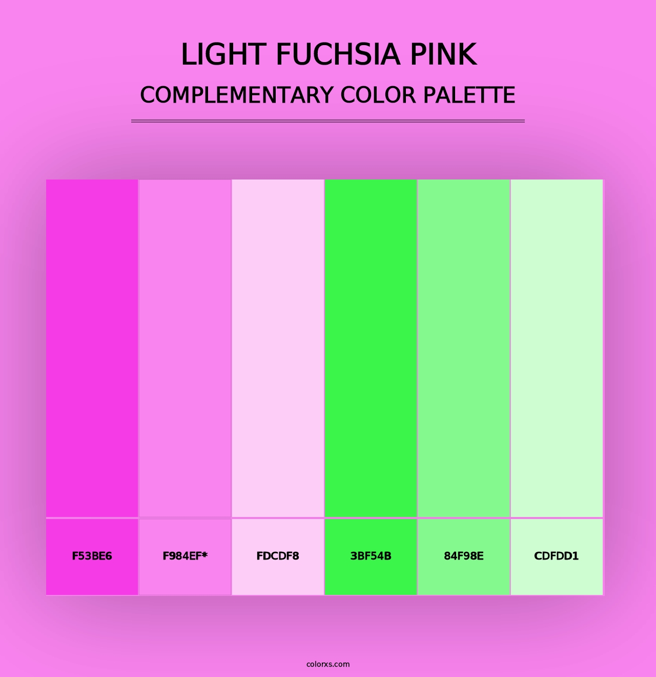 Light Fuchsia Pink - Complementary Color Palette