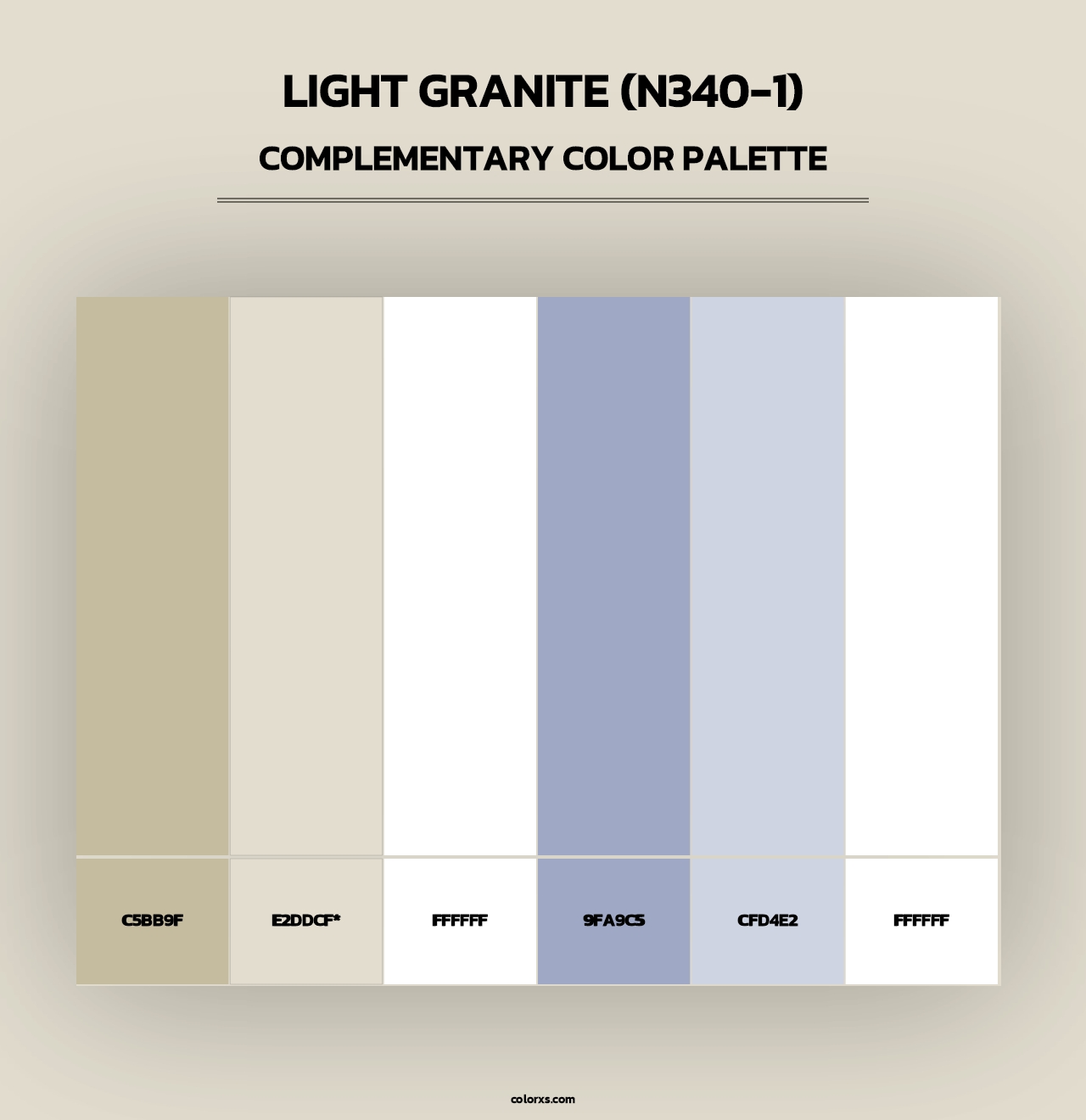 Light Granite (N340-1) - Complementary Color Palette