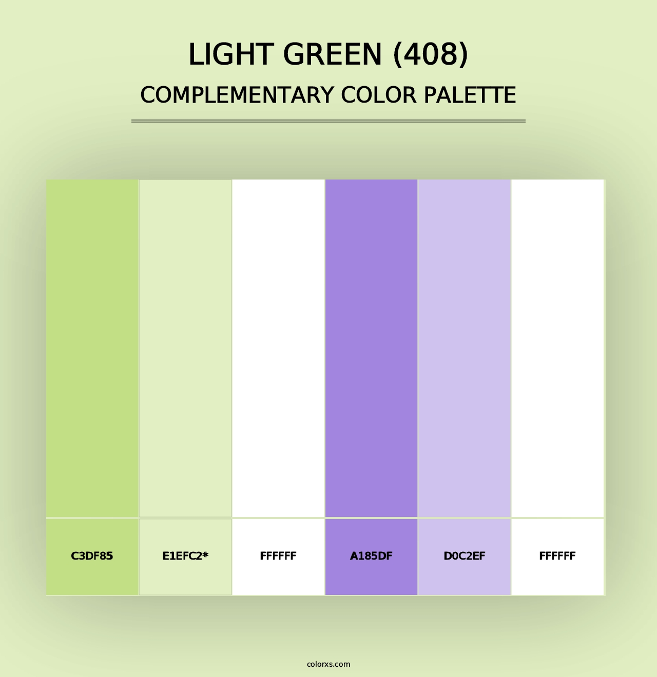 Light Green (408) - Complementary Color Palette